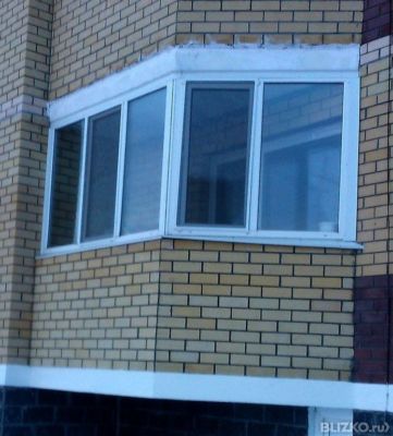 Остекление балкона в 3 стекла 2 раб.створки от компании гефе.