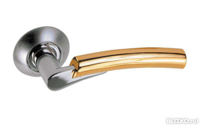 Ручка для межкомнатной двери ARCHIE S010 G 92 матовый хром - золото