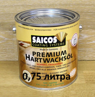 Масло с твёрдым воском "Saicos Hartwachsol Premium " 0,75л