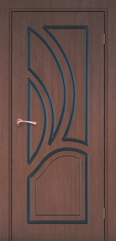 Дверь межкомнатная шпон файнлайн Карелия 2 Венге ДГ