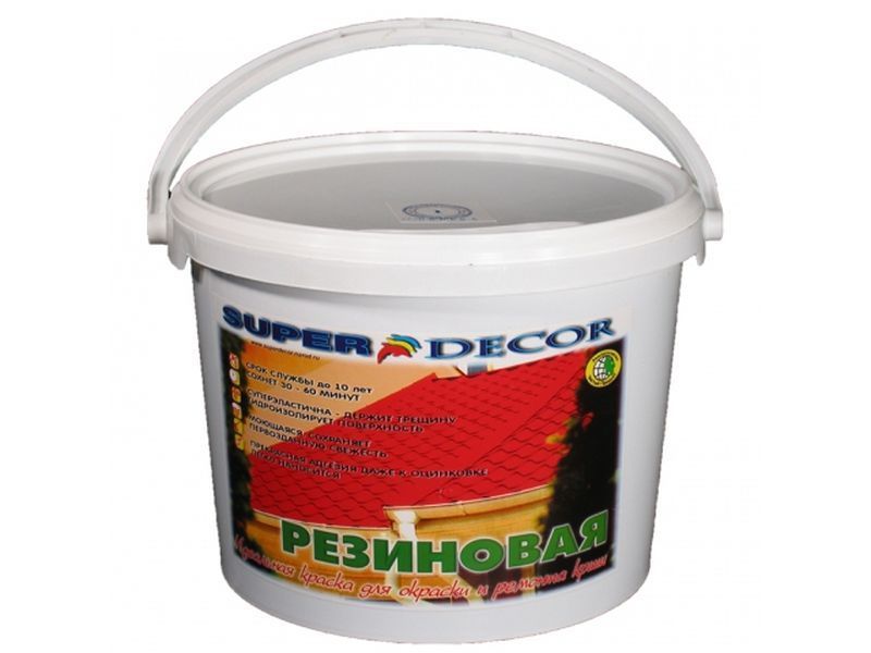 Резиновая краска Super Decor Изумруд № 14 - 6 кг от компании .