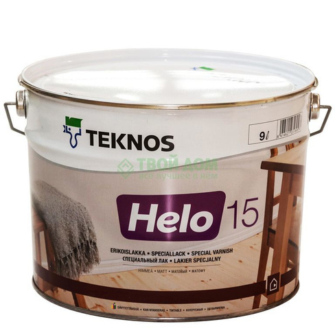 Лак для пола и паркета Teknos Heio 15 (Хело) 10 л быстросохнущий