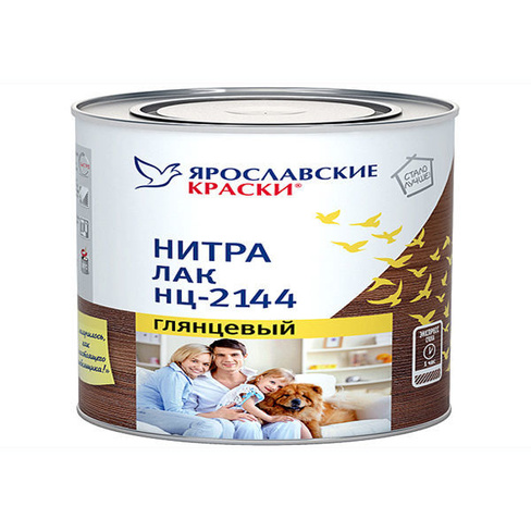 Лак для пола и паркета Ярославские краски НЦ-2144 нитра 16 кг прозрачный