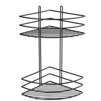 Полка корзина Fixsen угловая, двухэтажная, черная (FX-710B-2)