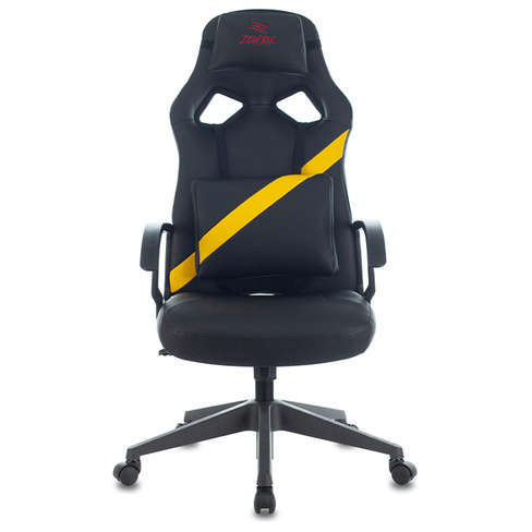 Компьютерное кресло Zombie Driver игровое, черное/желтое