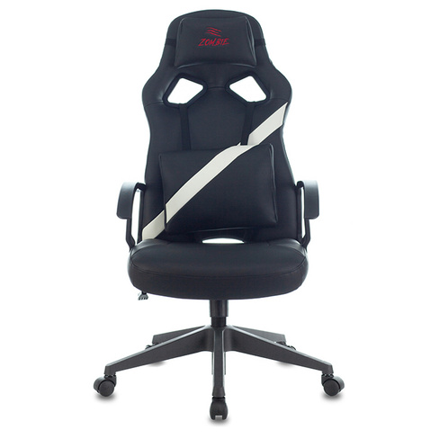 Компьютерное кресло ZOMBIE Driver игровое, черное/белое