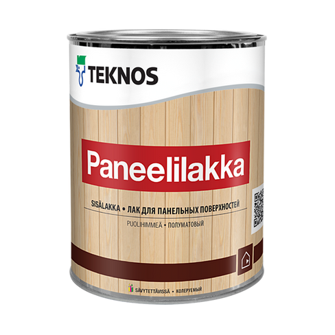 Водоразбавляемый лак для панелей PANEELILAKKA полуматовый, 1/0,9 л