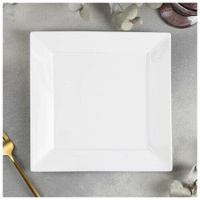 Тарелка фарфоровая квадратная Wilmax Stella, 25×25 см, цвет белый