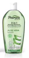 Средство для снятия макияжа / очищающее средство для лица / тонер Алоэ Вера 3 в 1 PETROVA, 400 мл