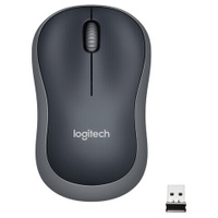 Мышь беспроводная LOGITECH M185 2 кнопки + 1 колесо-кнопка оптическая черно-серая 910-002238