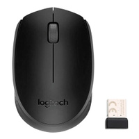 Мышь беспроводная LOGITECH B170 2 кнопки + 1 колесо-кнопка оптическая черная 910-004798