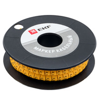 Маркеры кабельные (клипсы) EKF PROxima 4,5-8,6 мм буква С желтые (350 шт.) (plc-KM-6-C)