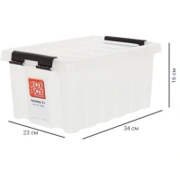 Контейнер Rox Box 34x23x16 см 8 л пластик с крышкой цвет прозрачный ROX BOX Rox Box Контейнер Rox Box