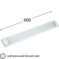 Светильник линейный светодиодный IEK ДБО5001 600 мм 18 Вт, нейтральный белый свет None