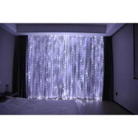 Электрогирлянда комнатная Neon-night занавес 3х3м 300 ламп холодный белый свет 8 режимов работы NEON-NIGHT None