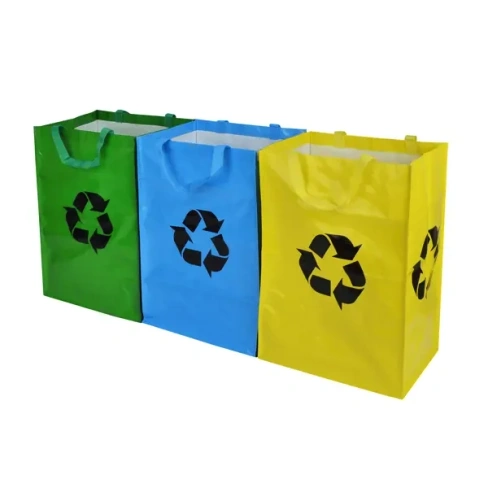 Набор мягких контейнеров для сбора мусора 50 л Delinia пластик цвет желтый/синий/зеленый 3 шт DELINIA None