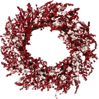 Декоративное украшение Венок рождественский 60 см цвет красный Без бренда None