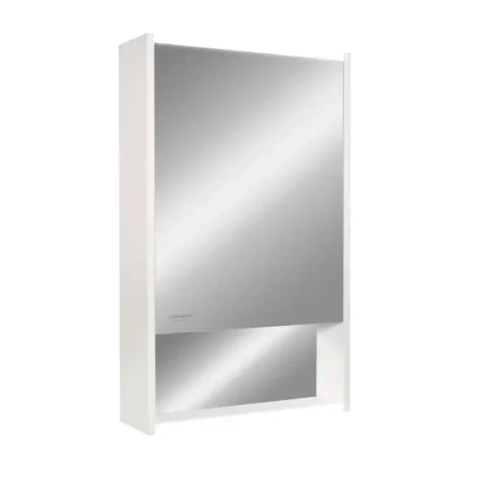 Шкаф зеркальный подвесной Line с LED-подсветкой 50x80 см цвет белый Без бренда LINE LED 500X800 Line LED