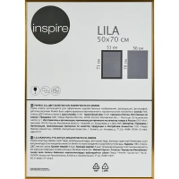 Рамка Inspire Lila 50x70 см цвет золото INSPIRE None