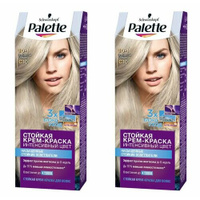 Palette Крем-краска стойкая для волос Интенсивный цвет 10-1 Серебристый блондин, 110 мл, 2 шт Палетт