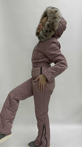 Комбинезон женский зимний до -35 градусов с мехом песца под рысь - Рюкзак