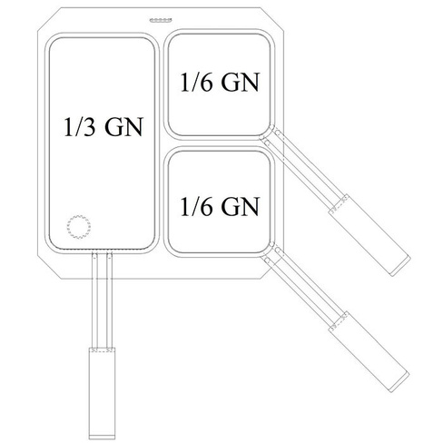 Комплект из 3 корзин GN 1/3 и GN 1/6 для макароноварки Veroterm Комплект из 3 корзин Veroterm GN 1/3 и GN 1/6