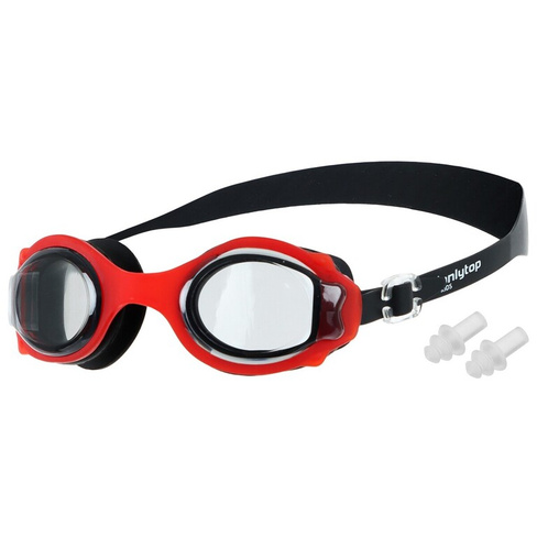 Очки для плавания детские onlytop, беруши, цвет черный ONLYTOP