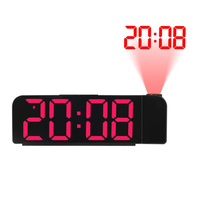 Часы - будильник электронные настольные с проекцией на потолок, термометром, календарем, usb No brand