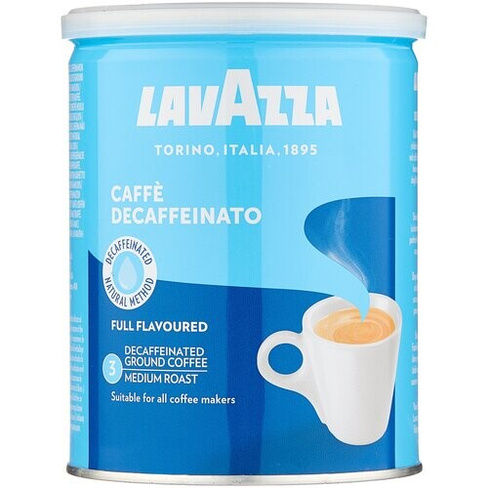 Кофе молотый Lavazza Caffe Decaffeinato, 250 г, банка