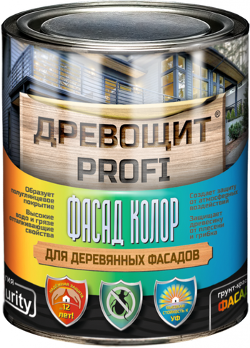 Грунт-краска с защитой от плесени Древощит PROFI Фасад Колор База А 0,9 кг