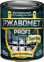 Грунт-эмаль Ржавомет PROFI SPRINT силиконоакриловая по ржавчине полуглянцевая белая 0,9 кг