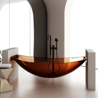 Прозрачная ванна Abber Kristall AT9704Opal Универсальная коричневая