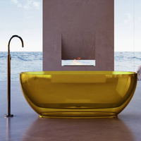 Прозрачная ванна Abber Kristall AT9703Amber Универсальная желтая