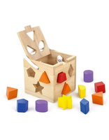 Сортер в коробке куб с отверстиями,12 блоков разных форм VIGA 53659