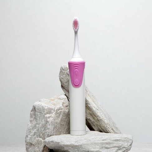 Электрическая зубная щётка Luazon LP-009, вибрационная, 8500 дв/мин, 4 насадки, 2хАА, розовая Без бренда