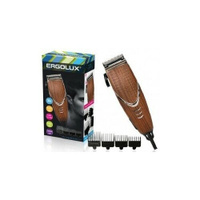Машинка для стрижки волос ERGOLUX ELX-HC02-C10 10W, 4 насадки, щетка+смазка, 220-240V, цвет дерево Ergolux
