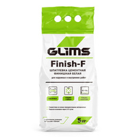 Шпатлевка GLIMS Finish-F 000007184 цементная финишная белая (5кг)