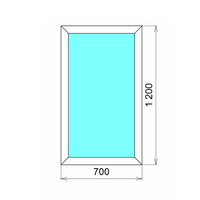 Окно пластиковое одностворчатое 700х1200 мм Novoline 60 Green system белый