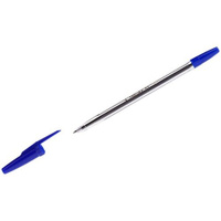 Ручка шариковая Corvina "51 Classic" синяя, 1,0мм, прозрачный корпус, 50 шт Carioca