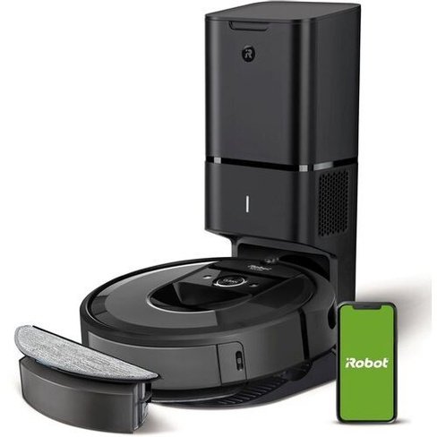 Робот-пылесос iRobot Roomba Combo i8+, 55Вт, черный графит/черный [i857040plus_rnd]