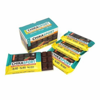Протеиновый шоколад без сахара CHIKALAB 100 гр тёмный с миндалём (4 шт) Chikalab