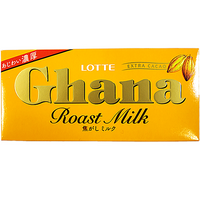 Шоколад жареный Ghana топленое молоко Lotte, 50 г