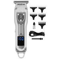 Машинка для стрижки волос Розия, Профессиональный триммер для стрижки волос, для бороды, усов, Cеребристый TWS