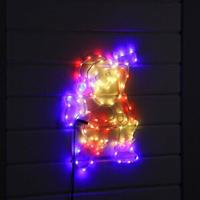 Светодиодная фигура «Дед Мороз», 38 × 50 см, дюралайт, 100 LED, 220 В, свечение красное/зелёное/белое Luazon Lighting