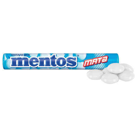 Жевательное драже MENTOS Ментос Мята 37 г 3340