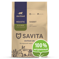 Корм SAVITA беззерновой корм для стерилизованных кошек с кроликом (400 г)